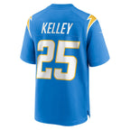 Choea LA.Chargers #25 Joshua Kelley Powder Blue Team Game Jersey