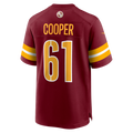 Choea W.Commanders #61 Tyler Cooper Burgundy Team Game Jersey