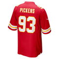 Choea KC.Chiefs #93 Zacch Pickens Red Team Game Jersey