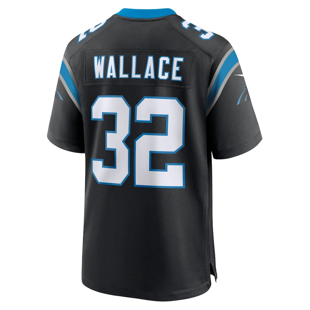 Choea C.Panthers #32 Trevin Wallace Black Team Game Jersey