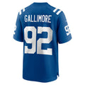 Choea IN.Colts #92 Neville Gallimore Royal Team Game Jersey