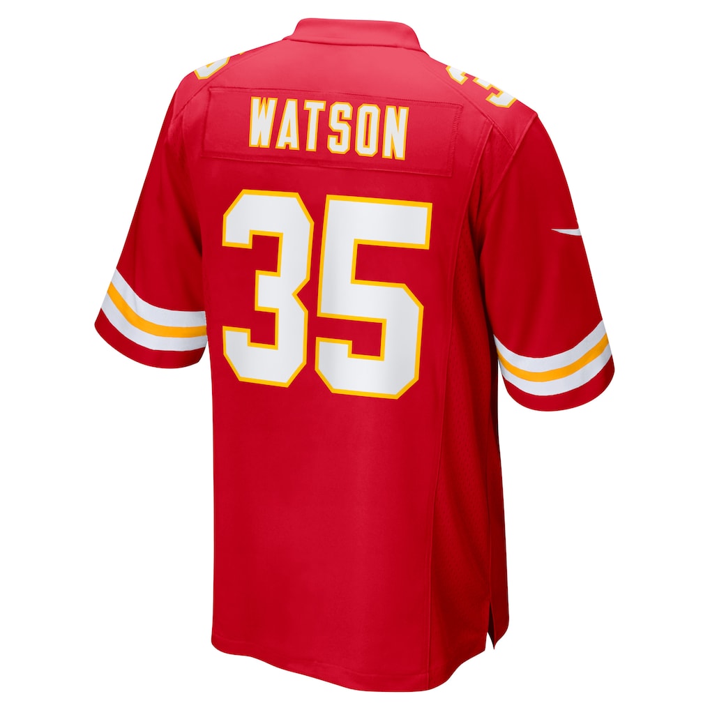 Choea KC.Chiefs #35 Jaylen Watson Red Game Player Jersey