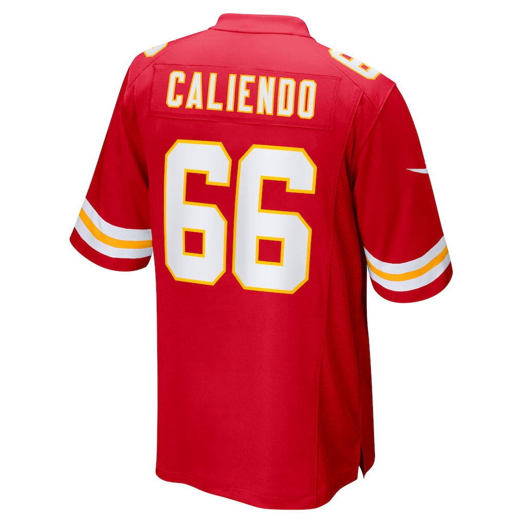Choea KC.Chiefs #66 Mike Caliendo Red Game Player Jersey