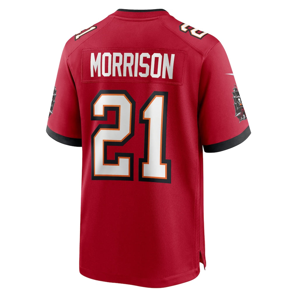 Choea TB.Buccaneers #21 Benjamin Morrison Red Team Game Jersey