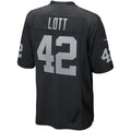 Choea LV.Raiders #42 Ronnie Lott Black Game Retired Player Jersey