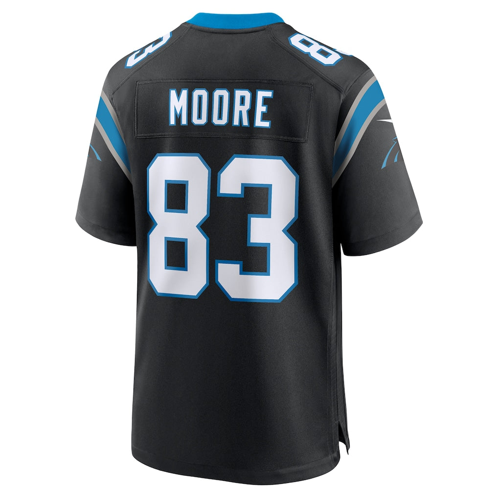 Choea C.Panthers #83 David Moore Black Game Jersey