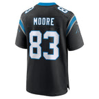 Choea C.Panthers #83 David Moore Black Game Jersey
