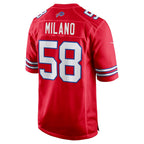 Choea B.Bills #58 Matt Milano Red Alternate Game Jersey