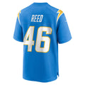 Choea LA.Chargers #46 Nikko Reed Powder Blue Team Game Jersey