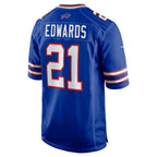 Choea B.Bills #21 Mike Edwards Royal Game Jersey