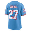 Choea T.Titans #27 Eddie George Light Blue Retired Player Alternate Game Jersey