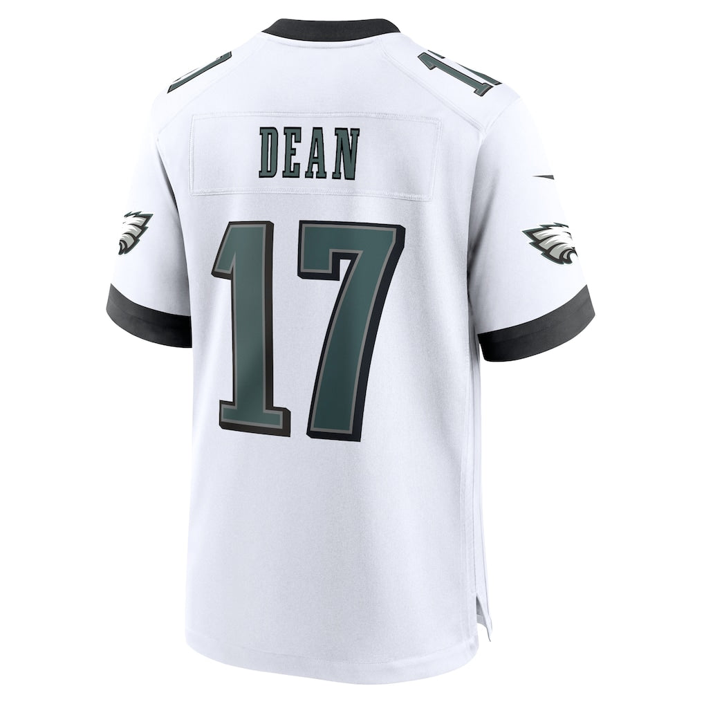 Choea P.Eagles #17 Nakobe Dean White Game Jersey