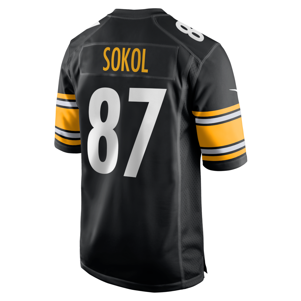 Choea P.Steelers #87 Matt Sokol Black Team Game Jersey