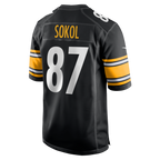 Choea P.Steelers #87 Matt Sokol Black Team Game Jersey