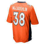 Choea D.Broncos #38 Jaleel McLaughlin Orange Game Jersey