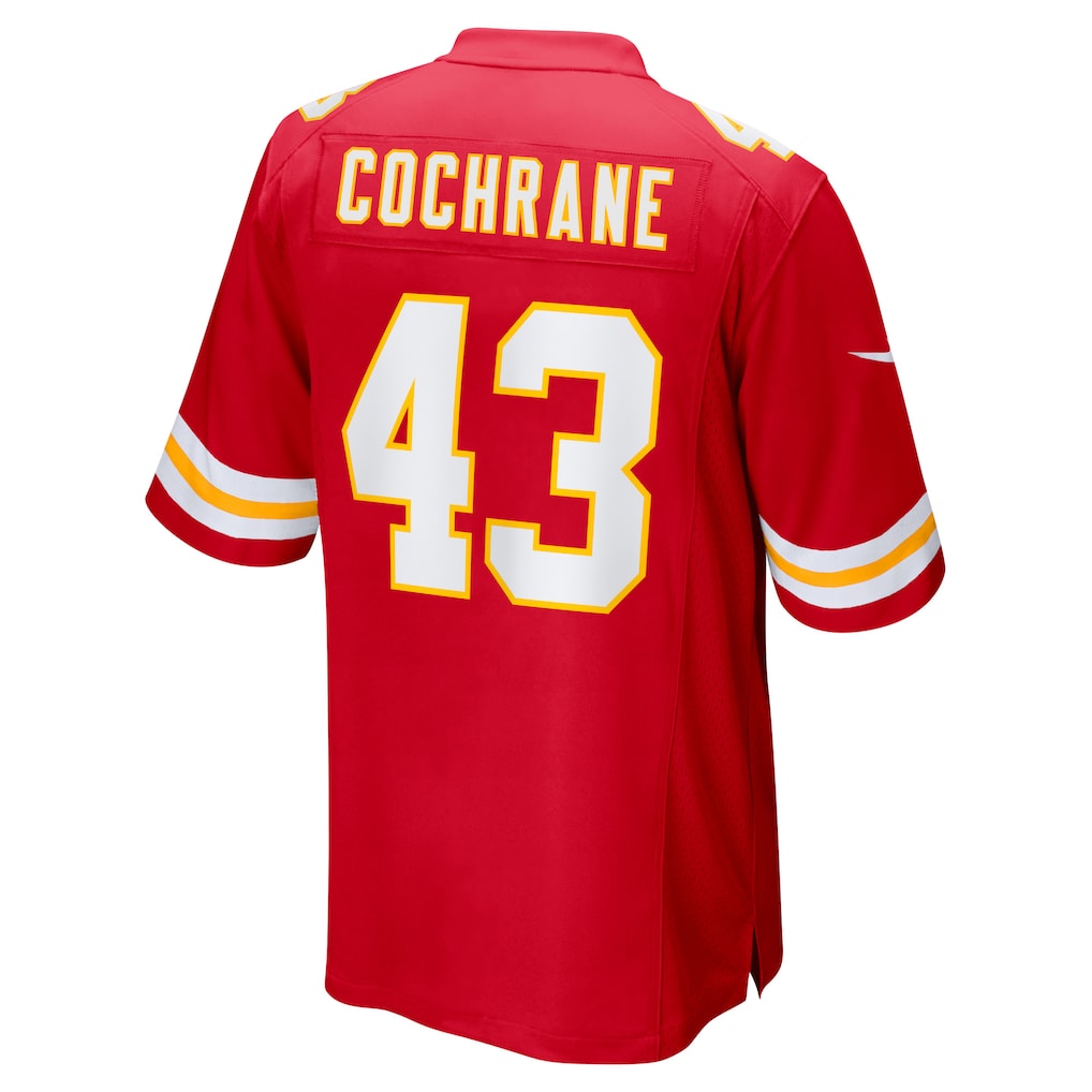 Choea KC.Chiefs #43 Jack Cochrane Red Game Player Jersey