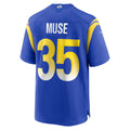 Choea LA.Rams #35 Nick Muse Royal Team Game Jersey