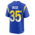 Choea LA.Rams #35 Nick Muse Royal Team Game Jersey