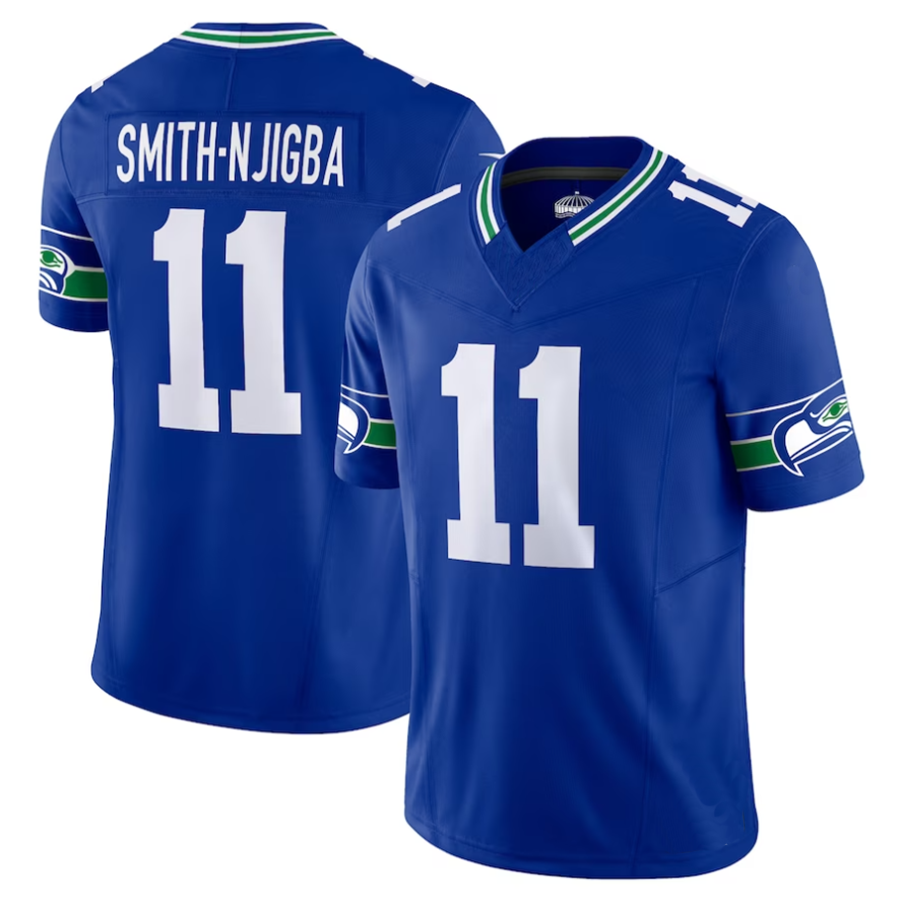 Choea #11 Jaxon Smith-Njigba Player S.Seahawks Royal Alternate Vapor F.U.S.E. Limited Stitched Jerseys
