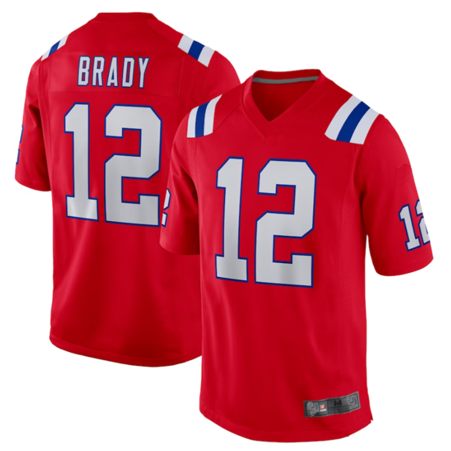 Choea NE.Patriots #12 Tom Brady Player Red Game Stitched Jerseys