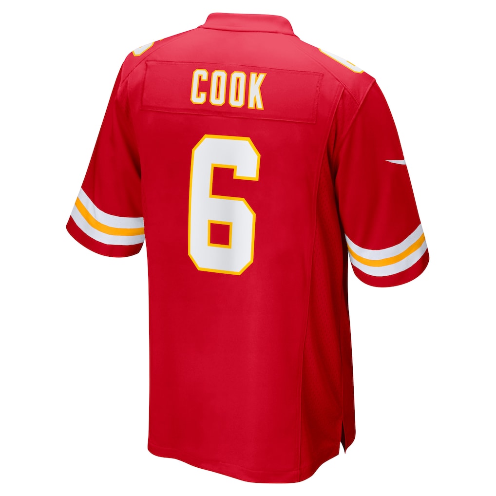 Choea KC.Chiefs #6 Bryan Cook Red Game Player Jersey