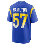 Choea LA.Rams #57 Ty Hamilton Royal Team Game Jersey