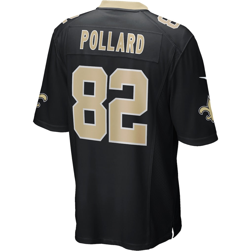 Choea NO.Saints #82 Bob Pollard Black Game Retired Player Jersey