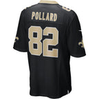 Choea NO.Saints #82 Bob Pollard Black Game Retired Player Jersey