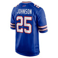 Choea B.Bills #25 Ty Johnson Royal Team Game Jersey