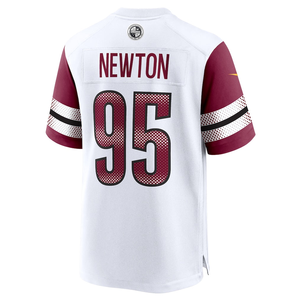 Choea W.Commanders #95 Jer'Zhan Newton White Game Jersey