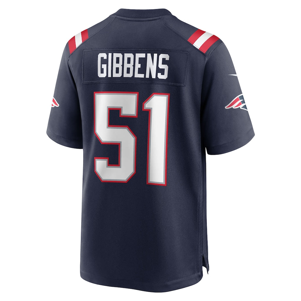 Choea NE.Patriots #51 Jack Gibbens Navy Team Game Jersey
