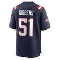 Choea NE.Patriots #51 Jack Gibbens Navy Team Game Jersey