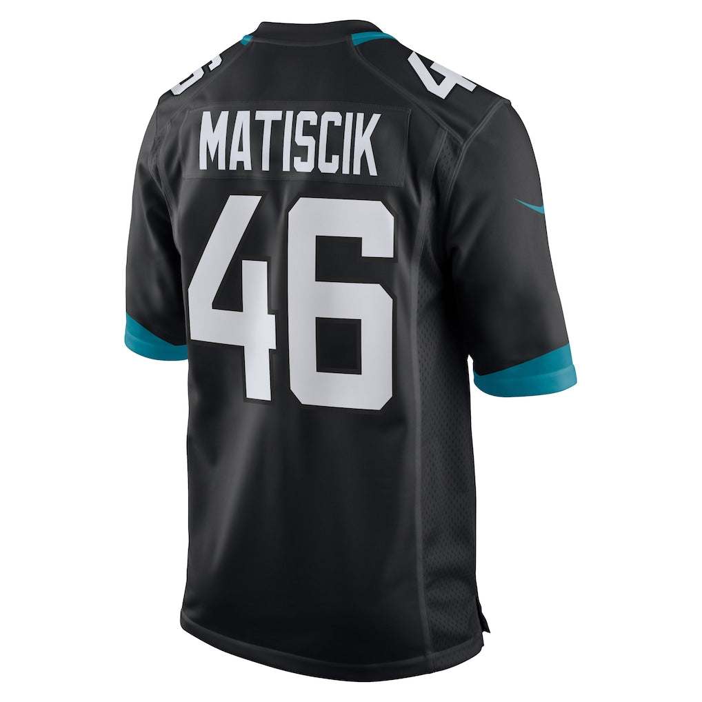Choea J.Jaguars #46 Ross Matiscik Black Alternate Game Jersey