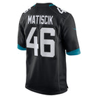 Choea J.Jaguars #46 Ross Matiscik Black Alternate Game Jersey