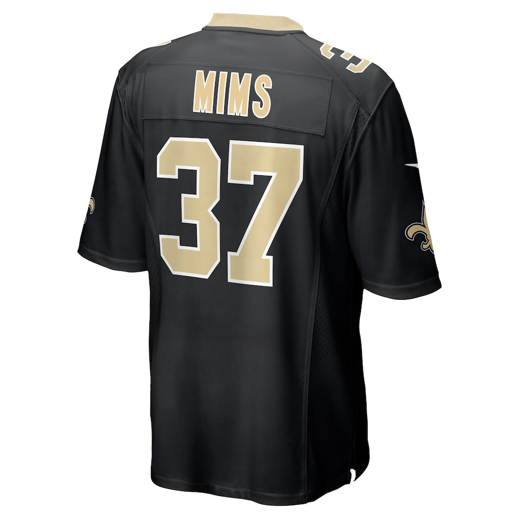 Choea NO.Saints #37 Jordan Mims Black Team Game Jersey
