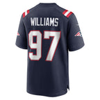 Choea NE.Patriots #97 Milton Williams Navy Game Player Jersey