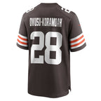 Choea C.Browns #28 Jeremiah Owusu-Koramoah Brown Game Player Jersey