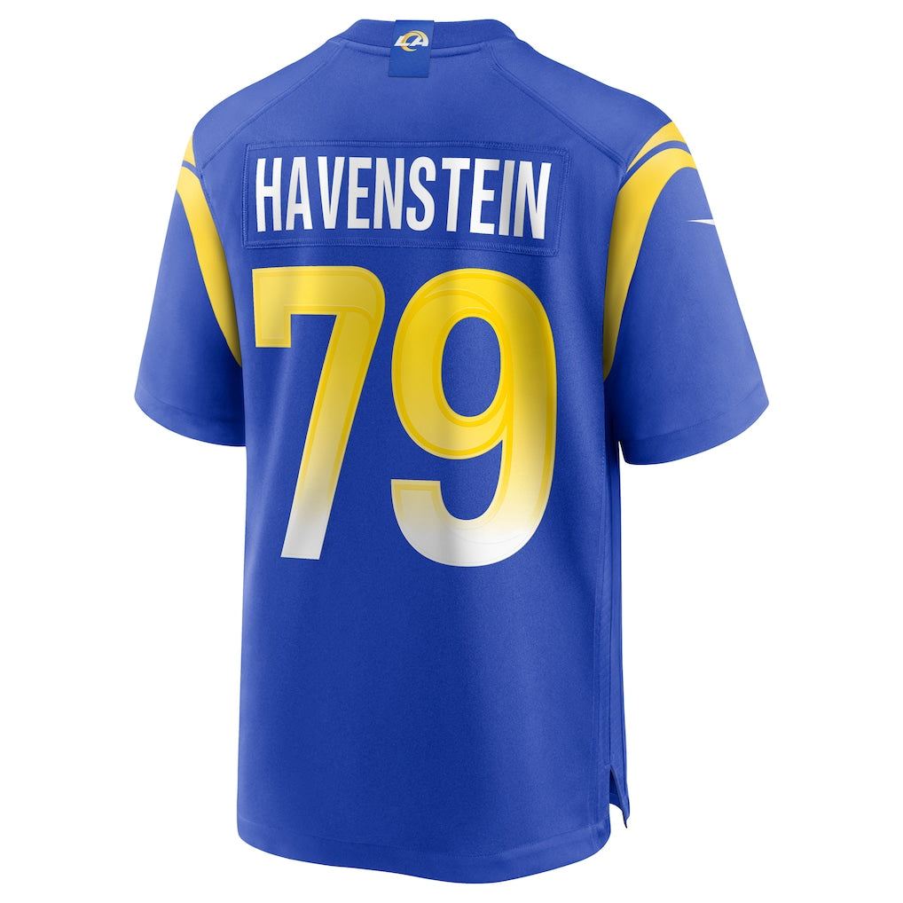 Choea LA.Rams #79 Rob Havenstein Royal Game Jersey