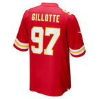 Choea KC.Chiefs #97 Ashton Gillotte Red Team Game Jersey