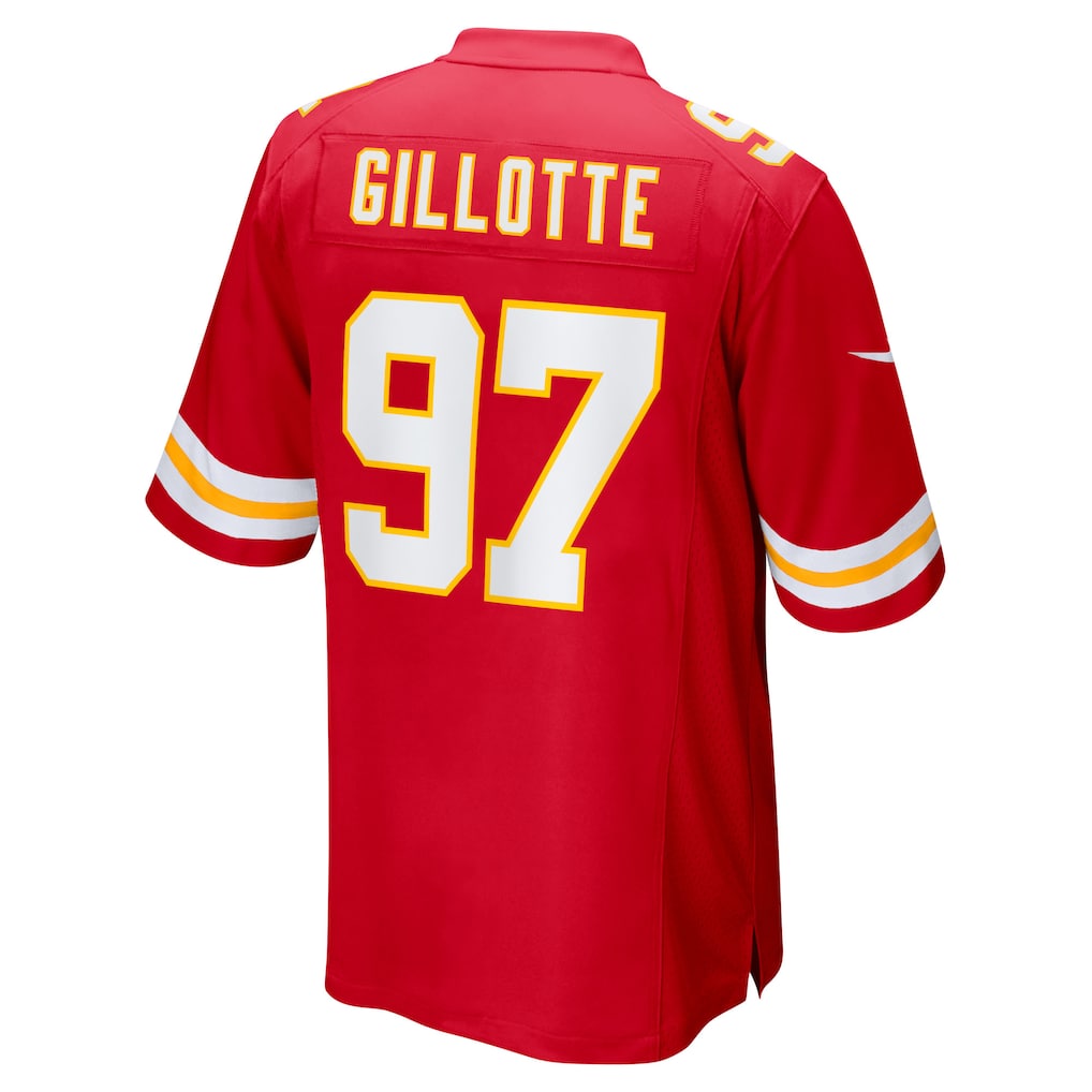 Choea KC.Chiefs #97 Ashton Gillotte Red Team Game Jersey