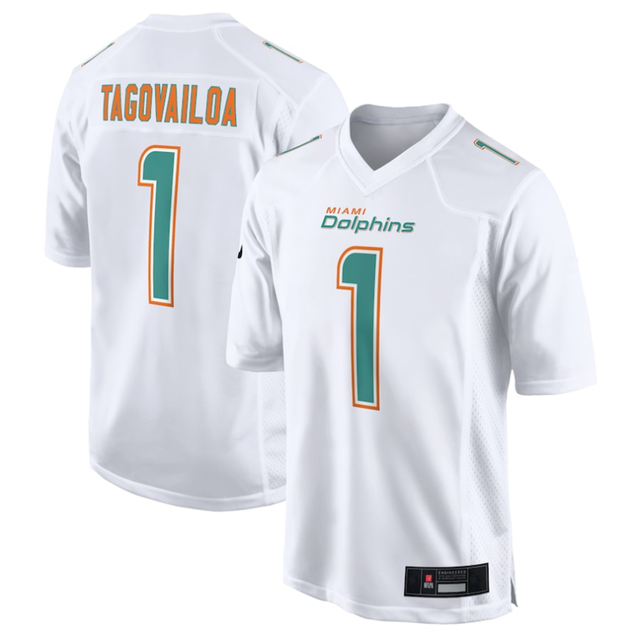 Choea #1 Tua Tagovailoa Player M.Dolphins White Fashion Game Stitched Jerseys