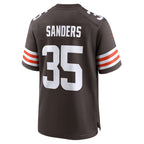 Choea C.Browns #35 Raheim Sanders Brown Team Game Jersey