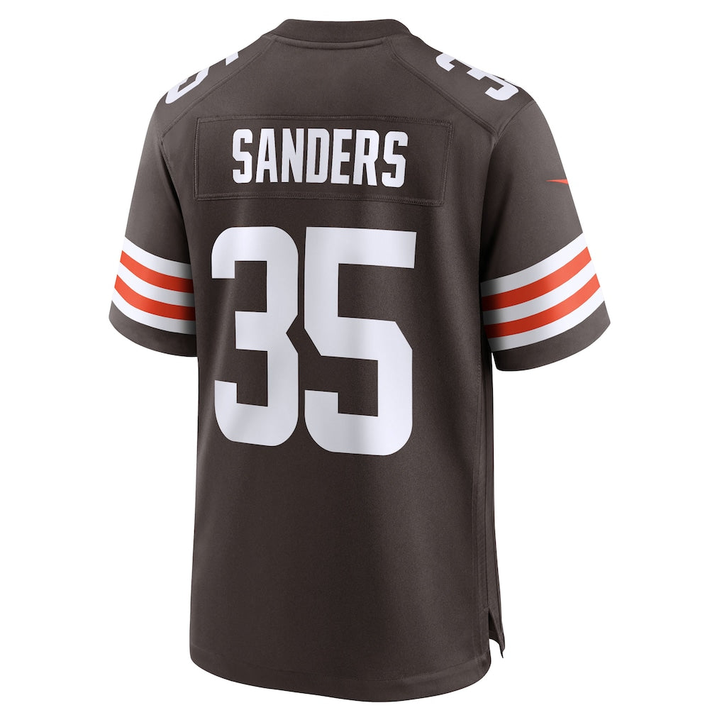 Choea C.Browns #35 Raheim Sanders Brown Team Game Jersey