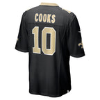 Choea NO.Saints #10 Brandin Cooks Black Team Game Jersey