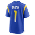 Choea LA.Rams #1 Groom Royal Game Jersey