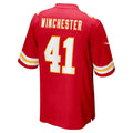 Choea KC.Chiefs #41 James Winchester Red Game Jersey