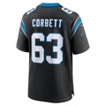 Choea C.Panthers #63 Austin Corbett Black Team Game Jersey