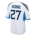 Choea T.Titans #27 Eddie George White Retired Player Game Jersey