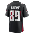 Choea A.Falcons #89 Charlie Woerner Black Team Game Jersey