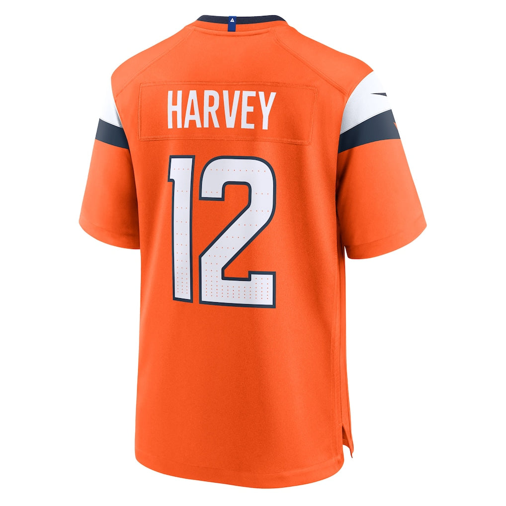 Choea D.Broncos #12 RJ Harvey Orange Team Game Jersey